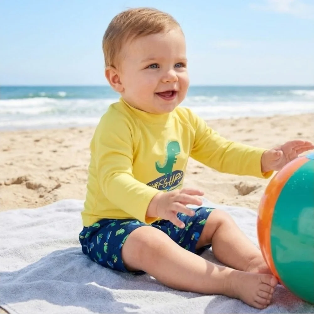 First impressions infant boys rash guard swim trunks set new size 24 months